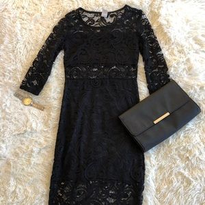 Black lace dress
